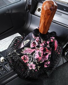 MADMAX トラック用品 金華山 マドンナ ビニール無 シフトブーツカバー 25cm ブラック/ピンク【メール便送料200円】