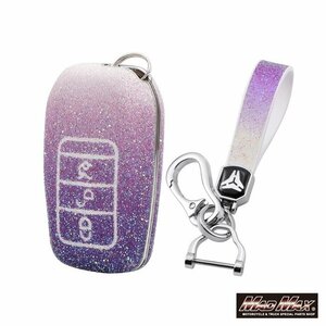 TOYOTA Toyota ek start si- diamond TYPE A 3 button TPU soft smart key case purple / Land Cruiser [ mail service postage 200 jpy ]