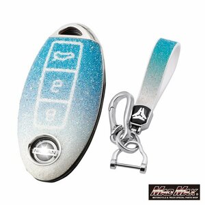  Nissan ek start si- diamond TYPE A 3 button type TPU soft key case blue / Stagea NISSAN keyless [ mail service postage 200 jpy ]