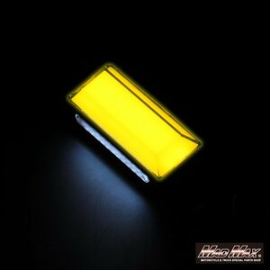 MADMAX トラック用品 角マーカー LED16連 ダウンライト付き 面発光タイプ 12V/24V兼用 レモンイエロー/車幅灯 タイヤ灯【送料800円】