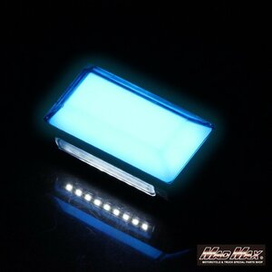 MADMAX トラック用品 角マーカー LED12連 ダウンライト付き 面発光タイプ 12V/24V兼用 アイスブルー/車幅灯 路肩灯 作業灯【送料800円】