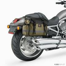 グリーン kemimoto バイク バッグ 汎用 サイドバッグ 装着簡単 ツーリングバッグ 撥水 反射テープ付き バイク用 サイド_画像6