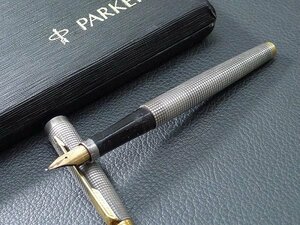 ▲60SK2059▲PARKERパーカー　STERLING ボールペン　ペン先14K　筆記具　ケース付　銀製