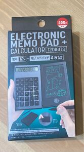 ELECTRONIC MEMO PAD + 電子メモパッド付き電卓
