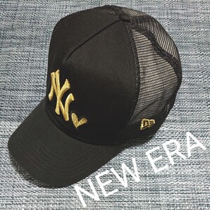 NEW ERA ニューエラ NY ハート ゴールドロゴ メッシュ キャップ