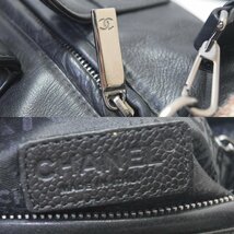 送料込み　CHANEL　シャネル　ボストンバッグ　ショルダーバッグ　２WAY　ラムスキン×ツイード　ブラック　消費税込み_画像9