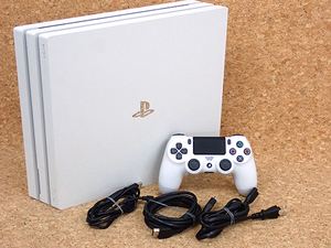 【中古 良品】PlayStation 4 Pro 1TB CUH-7200BB02 グレイシャー・ホワイト 本体 PS4 SONY(MHA310-1)
