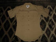米軍実物 開襟 半袖 ミリタリーシャツ 15A 洗濯済み 中古美品_画像1