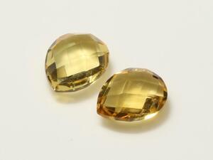  clean citrine both sides chess cut manner pair Shape 2 piece 