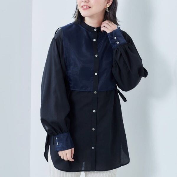 【cepo】 シアーパーツドッキングブラウス