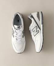 国内正規品 オールレザー New Balance CM996NA ホワイト×グレー US9.5 27.5cm M576 USA製トリビュート NB WHITE 白 スニーカー M996 限定_画像5