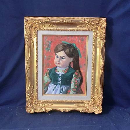売上実績NO.1 916❣️ フランス人形 油絵 ヴィンテージ 絵画