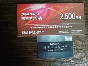 ツルハ株主優待カード+株主優待ギフト券2500円分