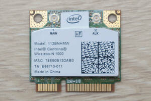 無線LANカード Intel Centrino Wireless-N 1000 112BNHMW 動作品 T451/46DR他