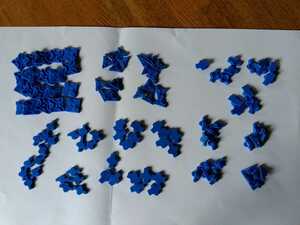 LaQ ラキュー 青　ブルー 7種類 基本パーツ、ジョイントパーツ 計113個セット