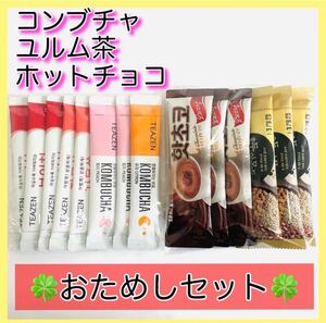 ティーゼン コンブチャ ユルム茶 ホットチョコ 6種類 14本セット