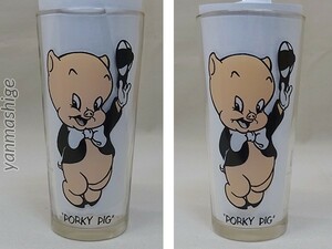 73 year made Vintage glass Pepsi [ Poe key *pig] PEPSI COLLECTOR SERIES Looney Tunes Porky pig