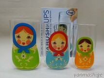 新品 箱入り マトリョーシカ・ネスティング 入れ子 グラス 3個セット Genuine Fred BABUSHKUPS Nesting Glass Trio_画像1