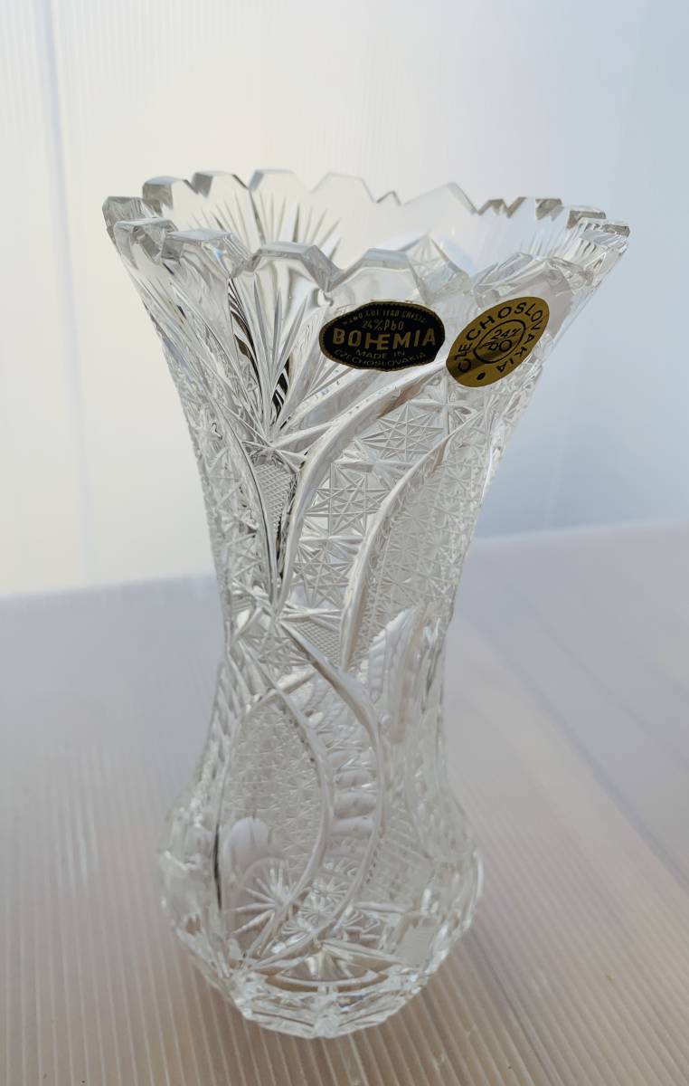 ボヘミアクリスタル BOHEMIA ザンドラ ガラス花瓶 花瓶 PK500 フラワーベース XANDRA 24% - vidacardsa.com.br