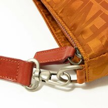 【1円スタート】メール便○ FENDISSIME ACCESSORI フェンディシメ ロゴ ハンドバッグ ミニバッグ オレンジ系 イタリア製 レザー ナイロン_画像6