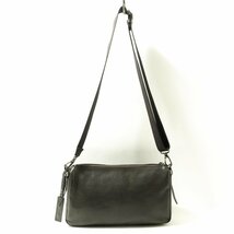 【1円スタート】BURBERRY BLACKLABEL バーバリーブラックレーベル D1145-212-08 ショルダーバッグ 斜めがけ ブラック系 レザー 牛革 日本製_画像2