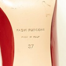 FABIO RUSCONI ファビオルスコーニ パンプス ボルドー 赤 エナメル 23.5cm相当 オーバル 7.5cmヒール お洒落 華やか レディース 婦人 靴_画像6