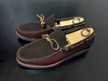 超美品 試し履き程度 フェラガモ8EE Ferragamo マルチカラーデッキシューズ 箱付 6206102_画像6