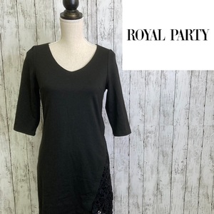 ROYAL PARTY★ロイヤルパーティー★パーティードレス 七分袖ワンピース★サイズF　6-70