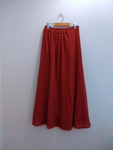 GLACIER グラシア◆ピンク かぎ編み ロング マキシ フレア スカート Mサイズ