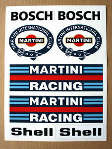 ★送料無料★Martini vintage classic Sticker Decal マルティーニ ステッカー デカール セット