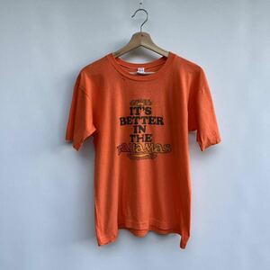 70s 80s US古着 プリントTシャツ オレンジ PHOENIX 丹鳳 フェニックス Bahamas スーベニアプリント アメリカ古着 vintage ヴィンテージ