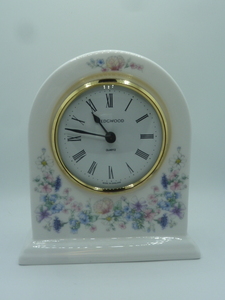 【未使用】レア柄　デッドストック　英国製　WEDGWOOD　ウエッジウッド　置時計　アンジェラ　ANGELA　DOME CLOCK