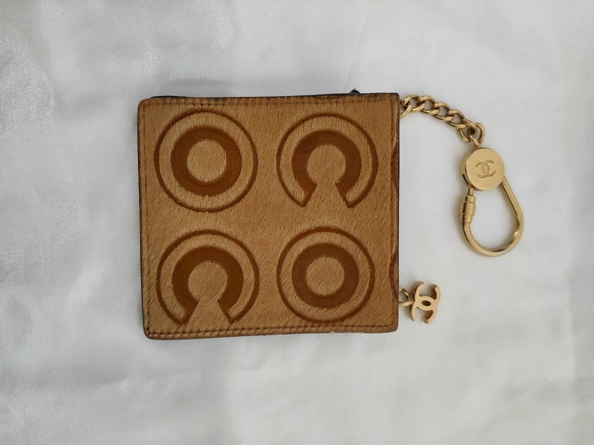 シャネル CHANEL キーケース コインケース ブラック ハラコ coco ...