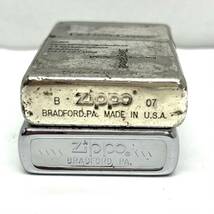 h897 ☆まとめ売り☆ Zippo ジッポ ライター Tatto cross プレーン BRAFORD.PA. USA ヴィンテージ アンティーク レトロ シルバーカラー_画像2