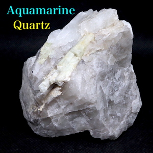 【送料無料】白い！？ アクアマリン カリフォルニア産 クォーツ　水晶 結晶 475,5g　原石 AQ137 鉱物　原石　天然石　パワーストーン