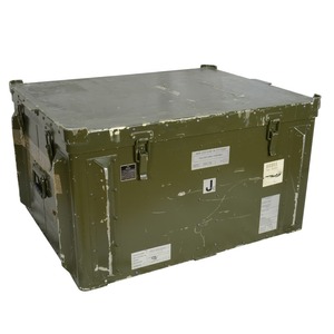  England army discharge goods military container large aluminium alloy made trance port box approximately 190L size [ possible ] britain army discharge goods 