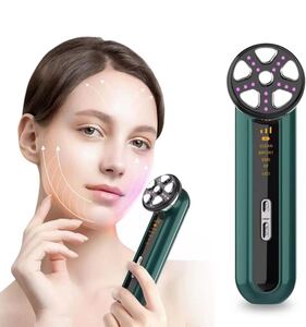 RF美顔器 温熱振動 韓国ラジオ波造顔技術 EMS微電流 4色LED光 毛穴ケア 美顔器 超音波