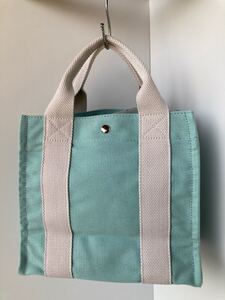 ミニ キャンバス トートバッグ ブルー