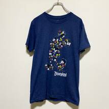 アメリカ古着　Disney×Hanes ディズニー　ヘインズ　ミッキーマウス　ネイビー　半袖Tシャツ　【D49】_画像1