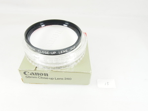 M80-F-15**58mm filter Canon close-up 240