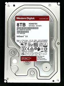 【送料無料】　★ 8TB ★ WD80EFBX【使用時間：114ｈ】Western Digital RED　3.5インチ 内蔵 HDD　SATA600/7200rpm 稼働少