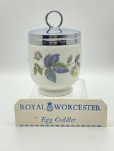 ROYAL WORCESTER ロイヤルウースター JUNE GARLAND Double Egg Coddler ジューン ガールンド ダブル エッグコドラー *T647_画像2