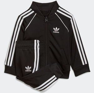  Adidas Originals Kids Adi color SSTto Lux -tsu80 black Bomber jacket & pants baby jersey top and bottom 