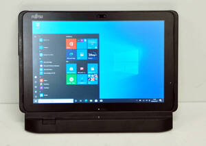 LTE対応 良品 ARROWS Tab Q507/PB Atom Z8550 1.44GHz/ SSD 64GB/ RAM 4GB/ Wlan/ カメラ/ ドック付/ Win10