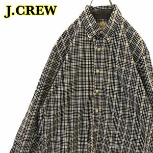 J.CREW ジェイクルー　長袖シャツ　ボタンダウン　チェックシャツ　メンズ　Mサイズ　【AY0616】