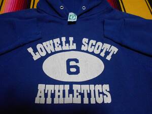 １９８０年代製 DISCUS ディスカス LOWELL SCOTT ATHLETICS スウェットパーカー ビンテージ MADE IN USA フットボール ナンバリング