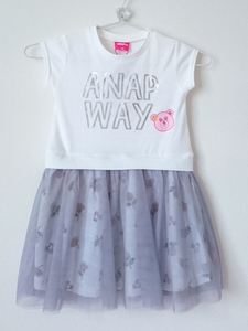 ＡＮＡＰ アナップ Ｔシャツ 切替 チュール ワンピース【１１０】新品タグ付　キッズ　子供服