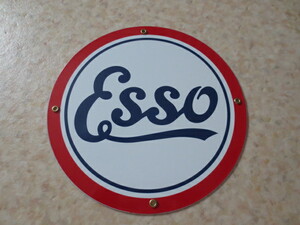 ガソリン会社「ＥＳＳＯ」の英国製ティンプレート看板・新品・ホーロー製★ミニ・ＭＧ・レンジローバー・エッソボーイ＆エッソガール