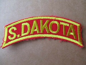 米軍 US ARMY 『S.DAKOTA』サウスダコタ タブ ワッペン パッチ USA / ミリタリー サバゲー アメリカ軍 サバイバル NAVY 腕章