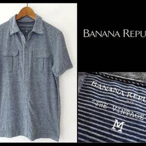 送料無料 美品★BANANA REPUBLIC BANANA REPUBLIC S(M相当) グレー★バナナ・リパブリック/ストレッチ素材/灰色/ポロシャツ/ヴィンテージ